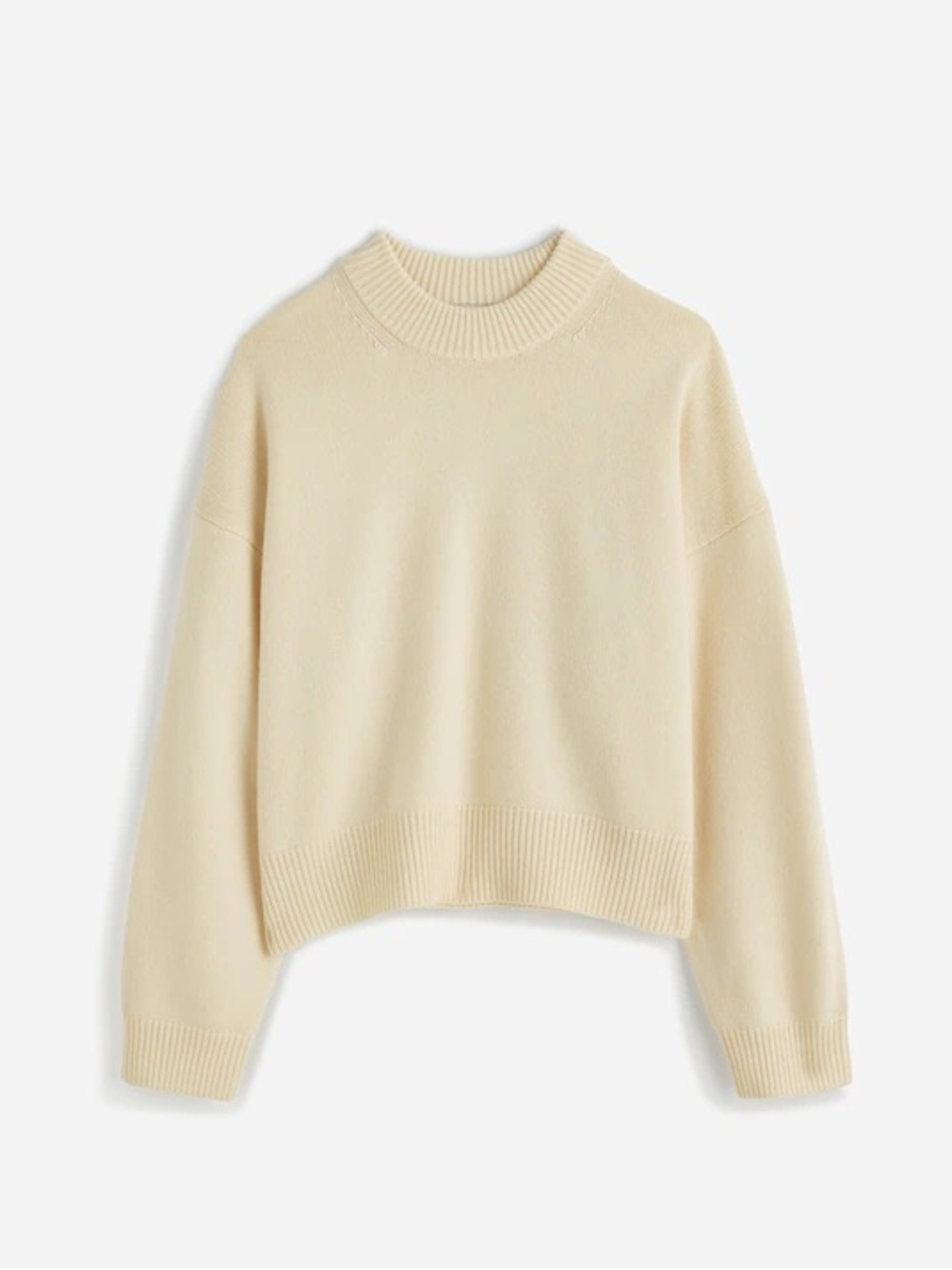 NWT Madewell Wool & Cashmere Boxy Crewneck Sweater in Heather Cloud, NT602, M - Picture 6 of 16